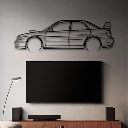 2002 Subaru WRX Metal Silhouette