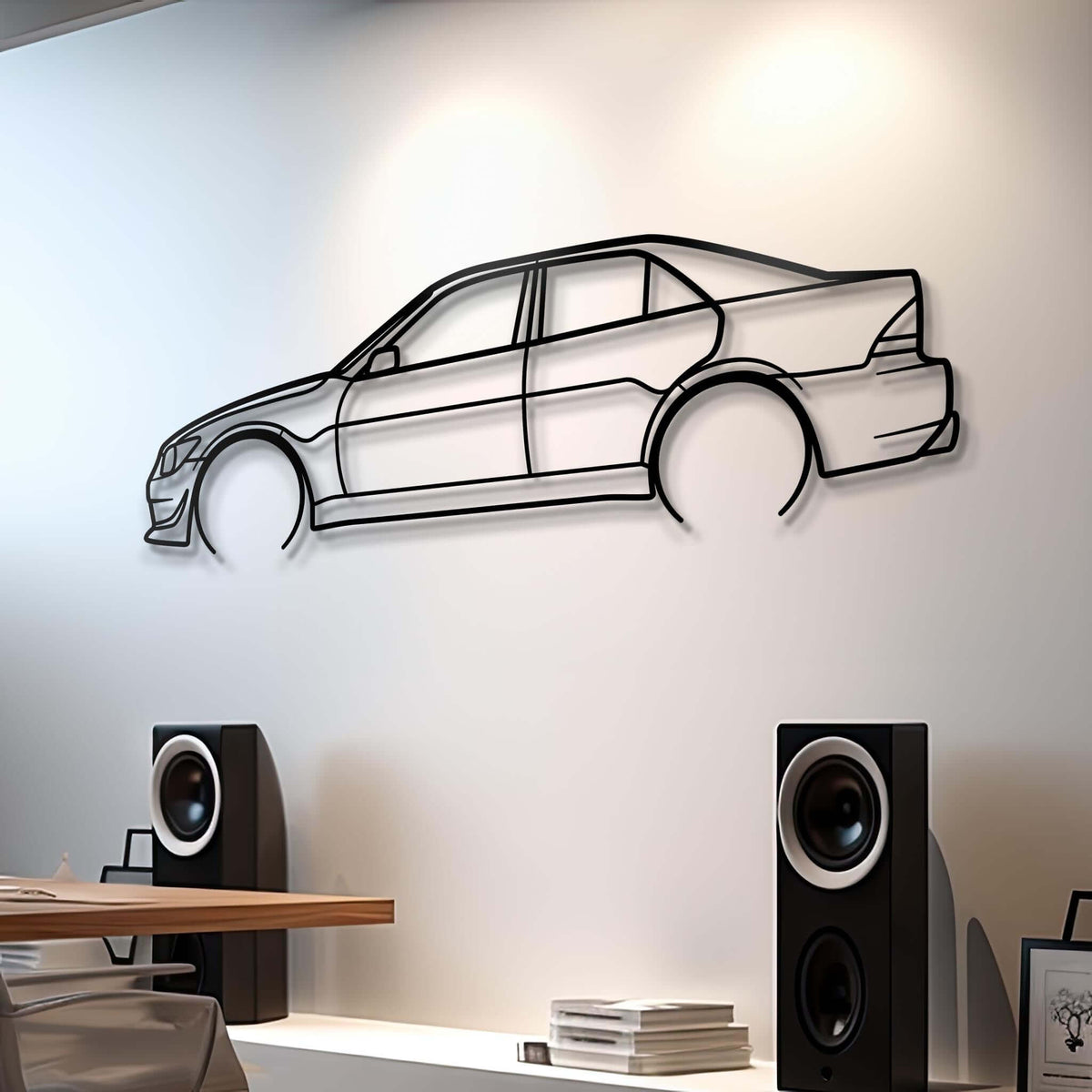 2003 IS300 Metal Silhouette Steel Wall Art — Custom Laser Cut Silhouettes by Steelshape