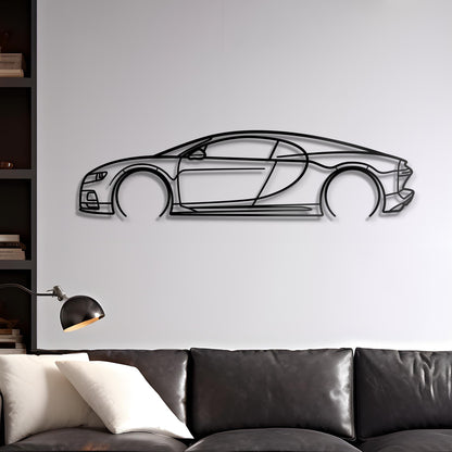 2022 Bugatti Chiron Metal Silhouette