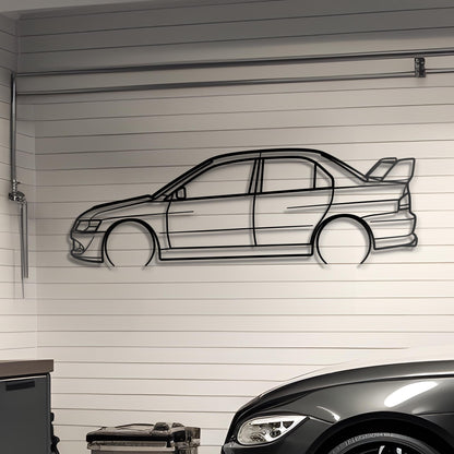 2004 Mitsubishi Lancer Evolution Metal Silhouette