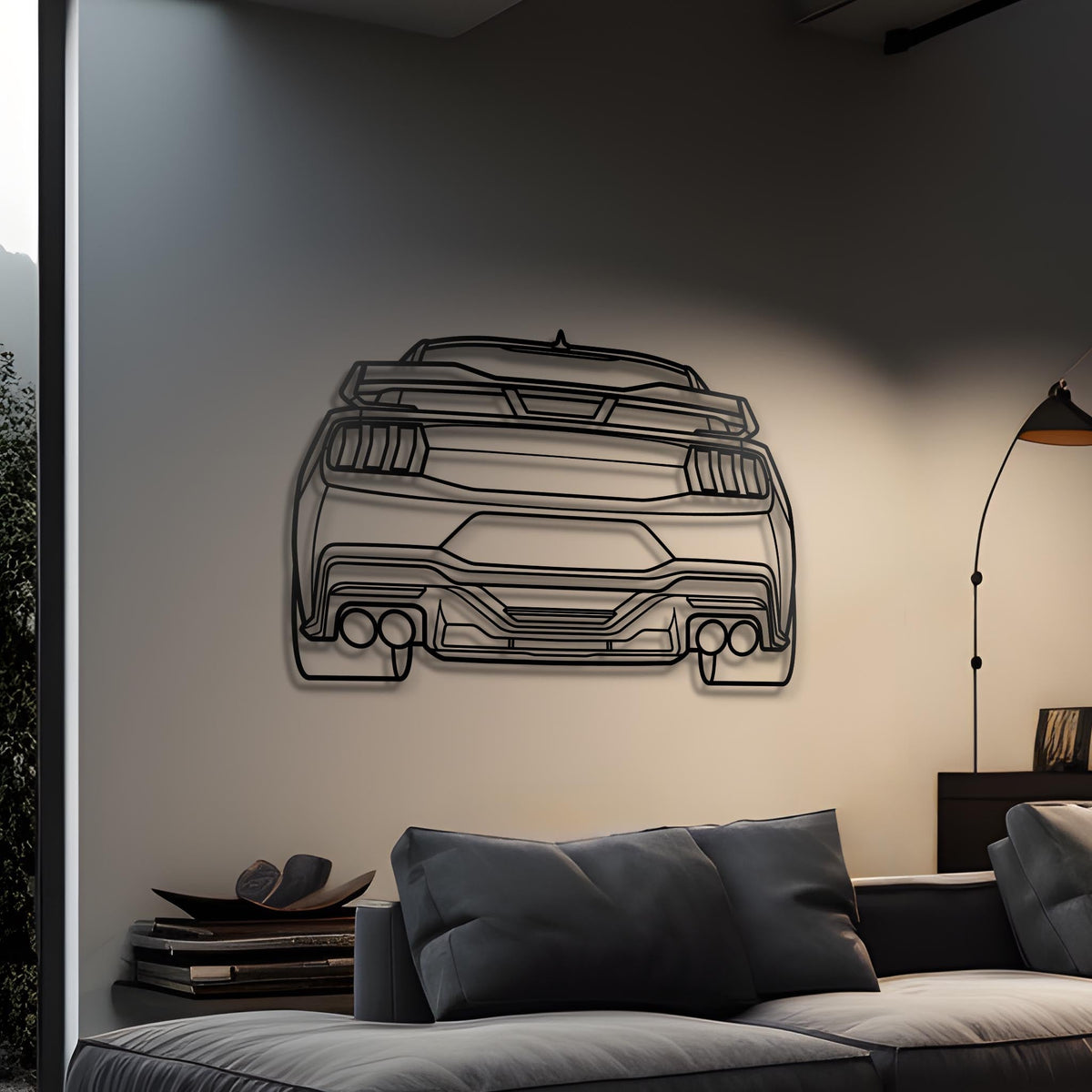 2024 Mustang Dark Horse Back Metal Silhouette Steel Wall Art — Custom Laser Cut Silhouettes by Steelshape