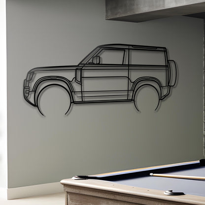 2022 Land Rover Defender 90 Metal Silhouette