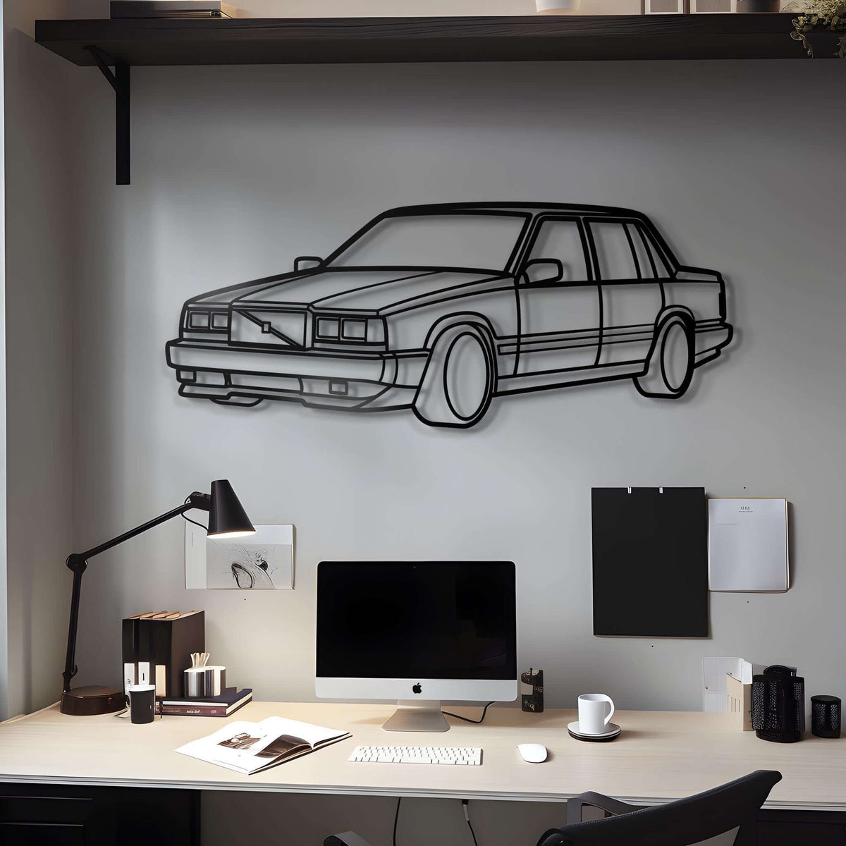 1988 744 Diagonal Metal Silhouette Steel Wall Art — Custom Laser Cut Silhouettes by Steelshape