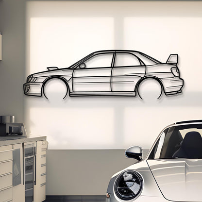 2002 Subaru WRX Metal Silhouette