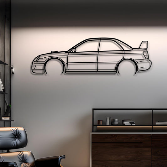 2004 Subaru Impreza WRX STI Metal Silhouette