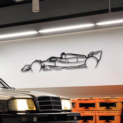 2023 Mercedes-AMG F1 Car Metal Silhouette