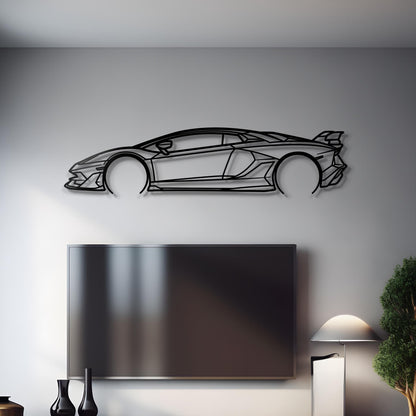 2020 Lamborghini Aventador SVJ Metal Silhouette