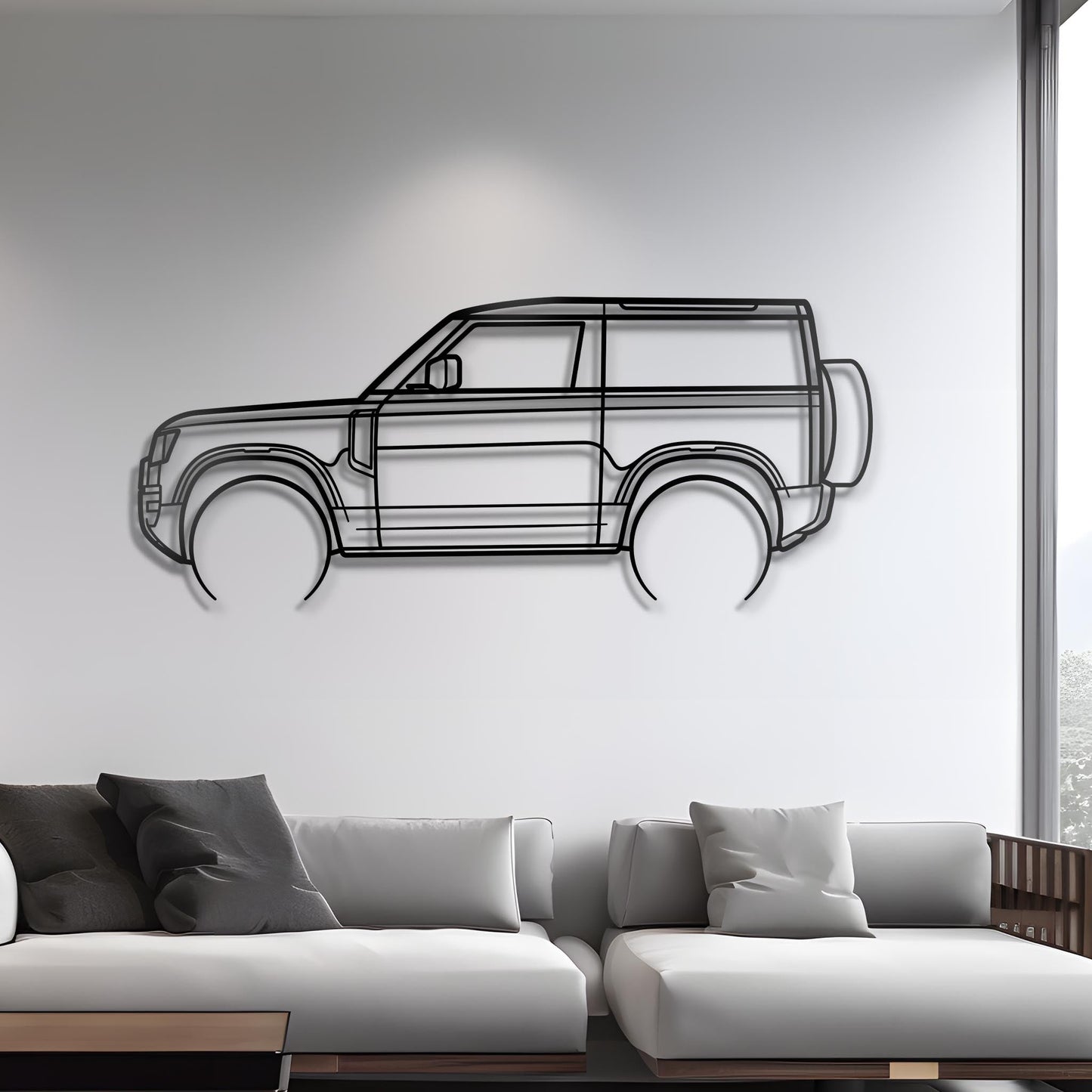 2022 Land Rover Defender 90 Metal Silhouette