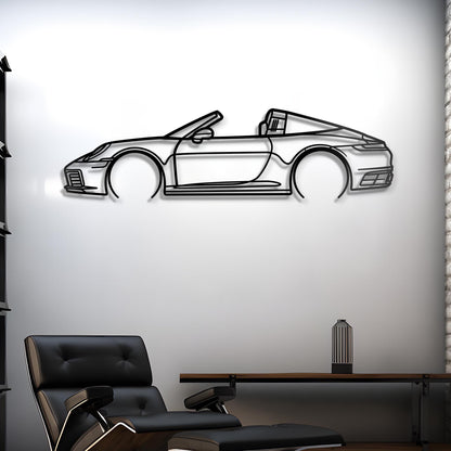 2023 Porsche 911 Targa 4S Metal Silhouette