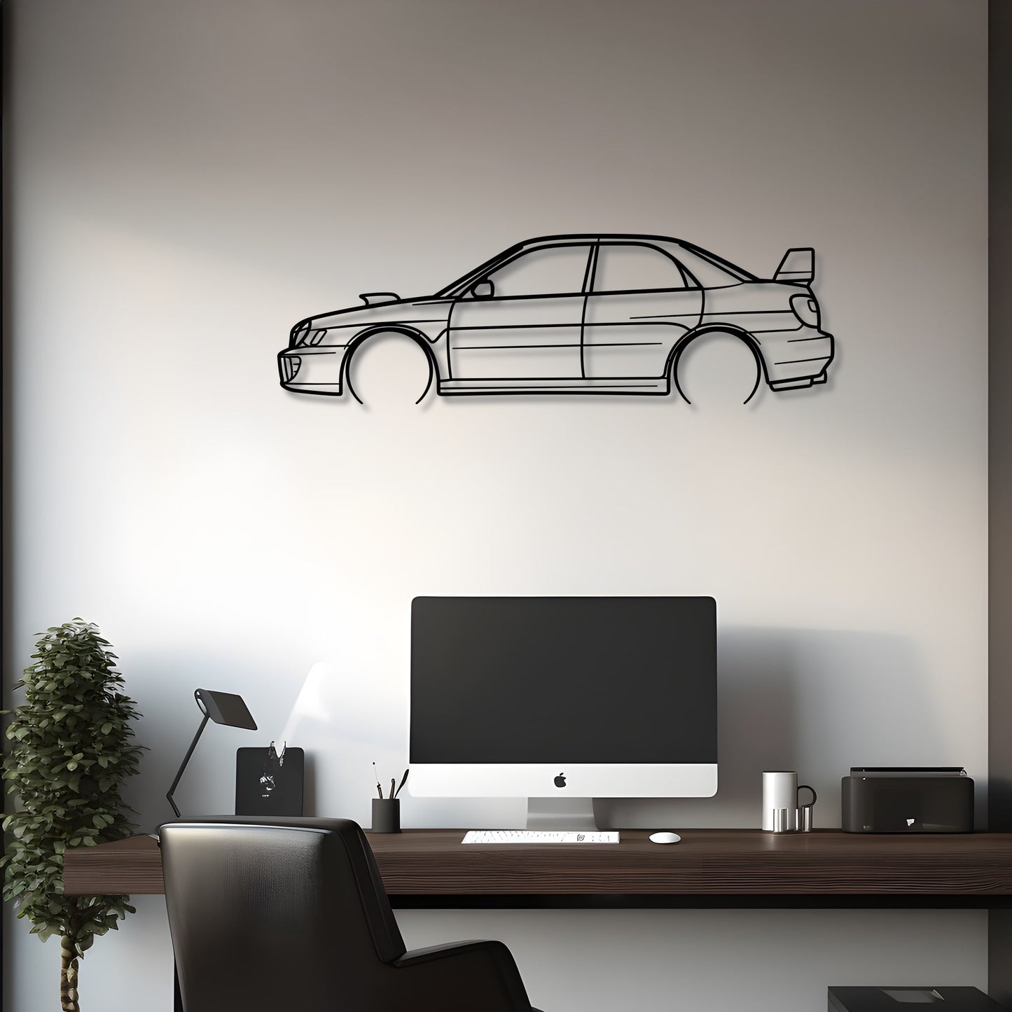 2002 Subaru WRX Metal Silhouette