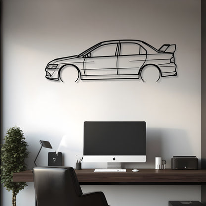 2004 Mitsubishi Lancer Evolution Metal Silhouette