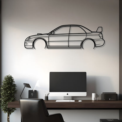 2004 Subaru Impreza WRX STI Metal Silhouette