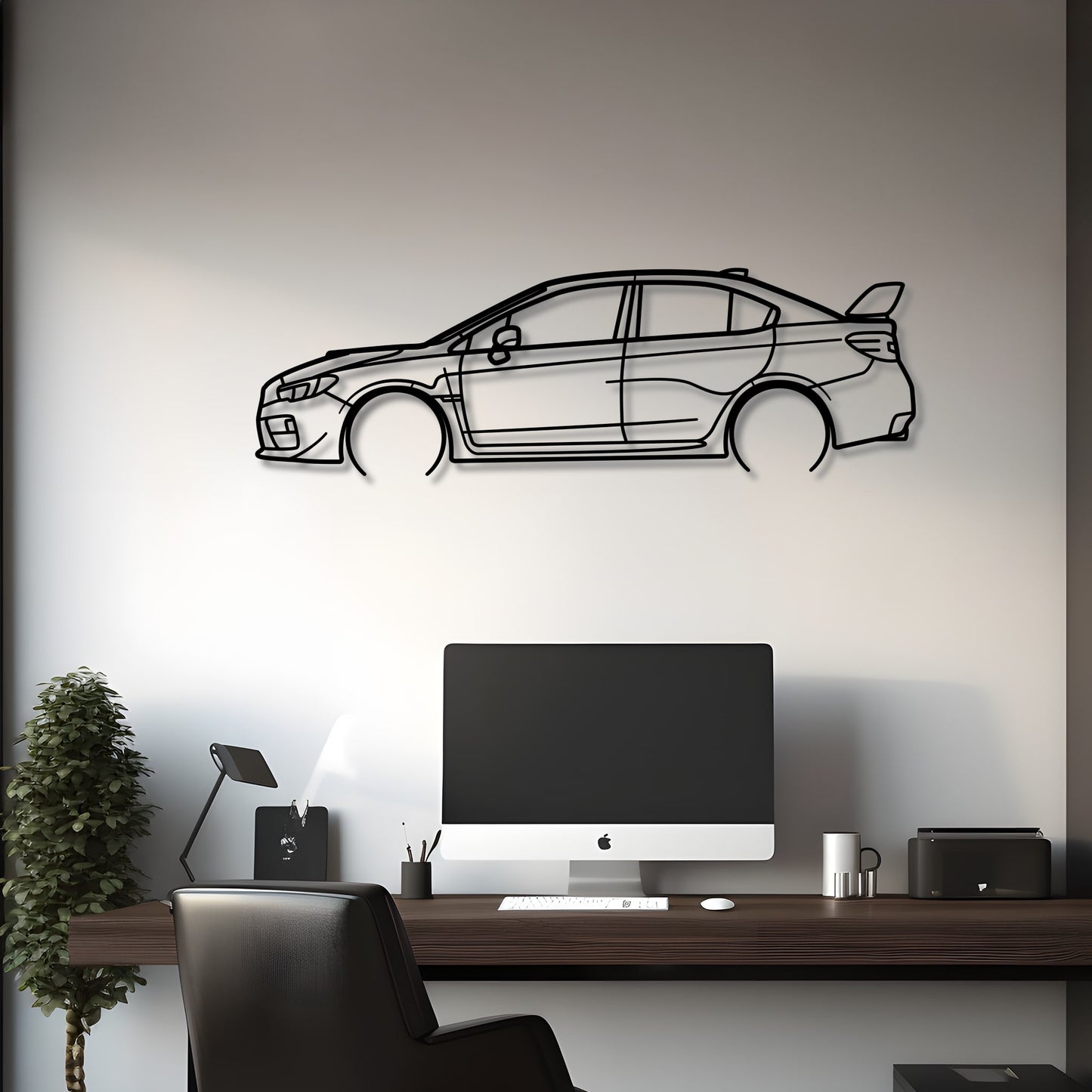 2015 Subaru Impreza WRX STI Metal Silhouette