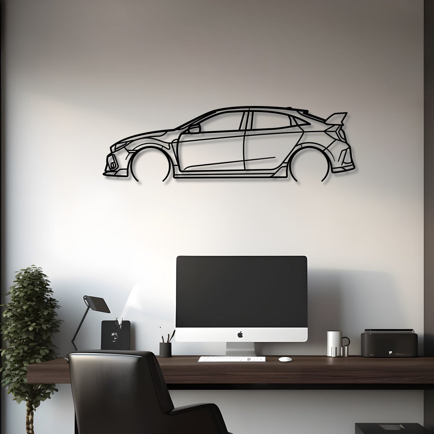 2017  Civic Type R FK8 Metal Silhouette