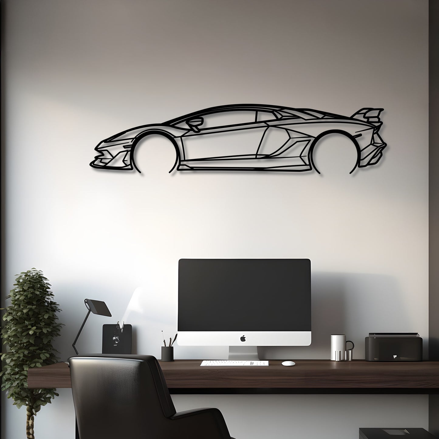 2020 Lamborghini Aventador SVJ Metal Silhouette