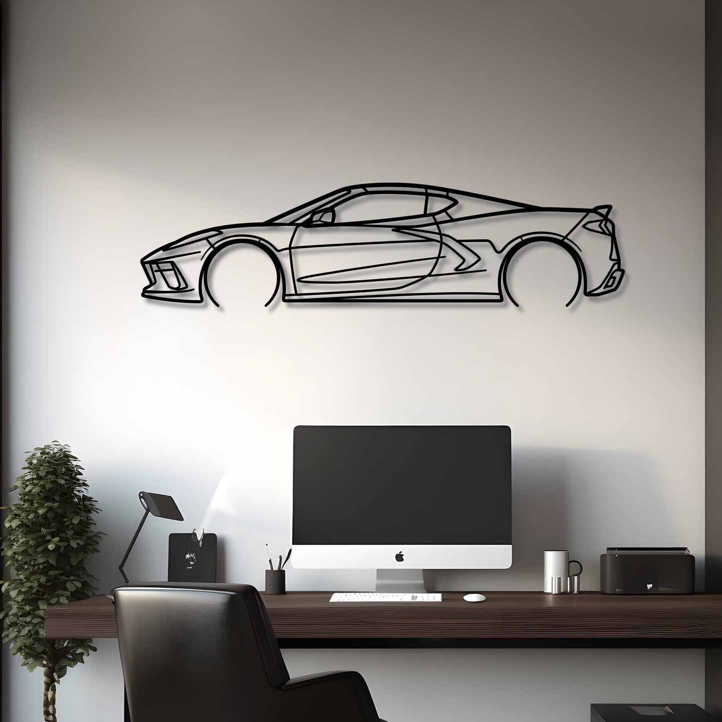 2021 Chevrolet Corvette C8 Metal Silhouette