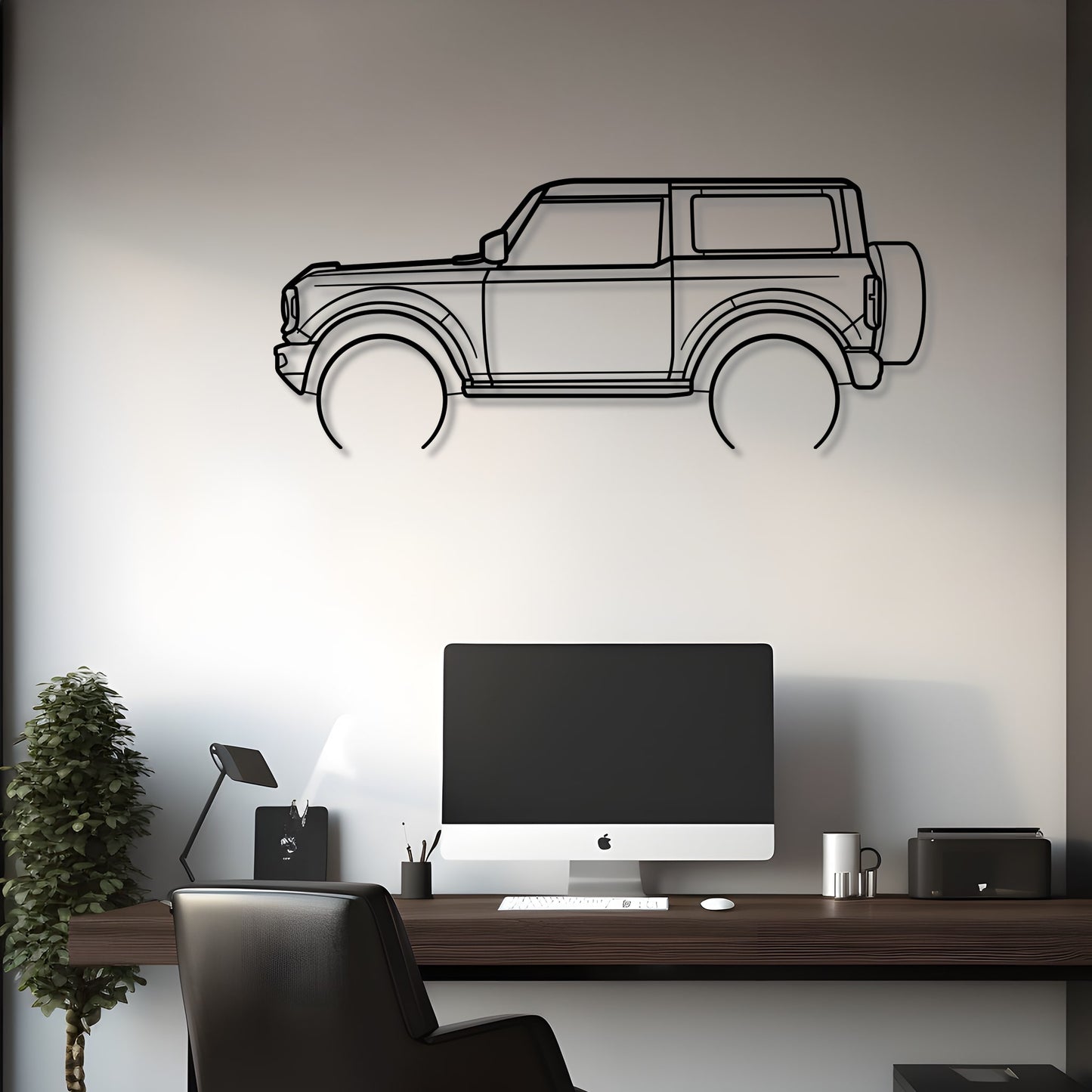 2021 Ford Bronco Metal Silhouette