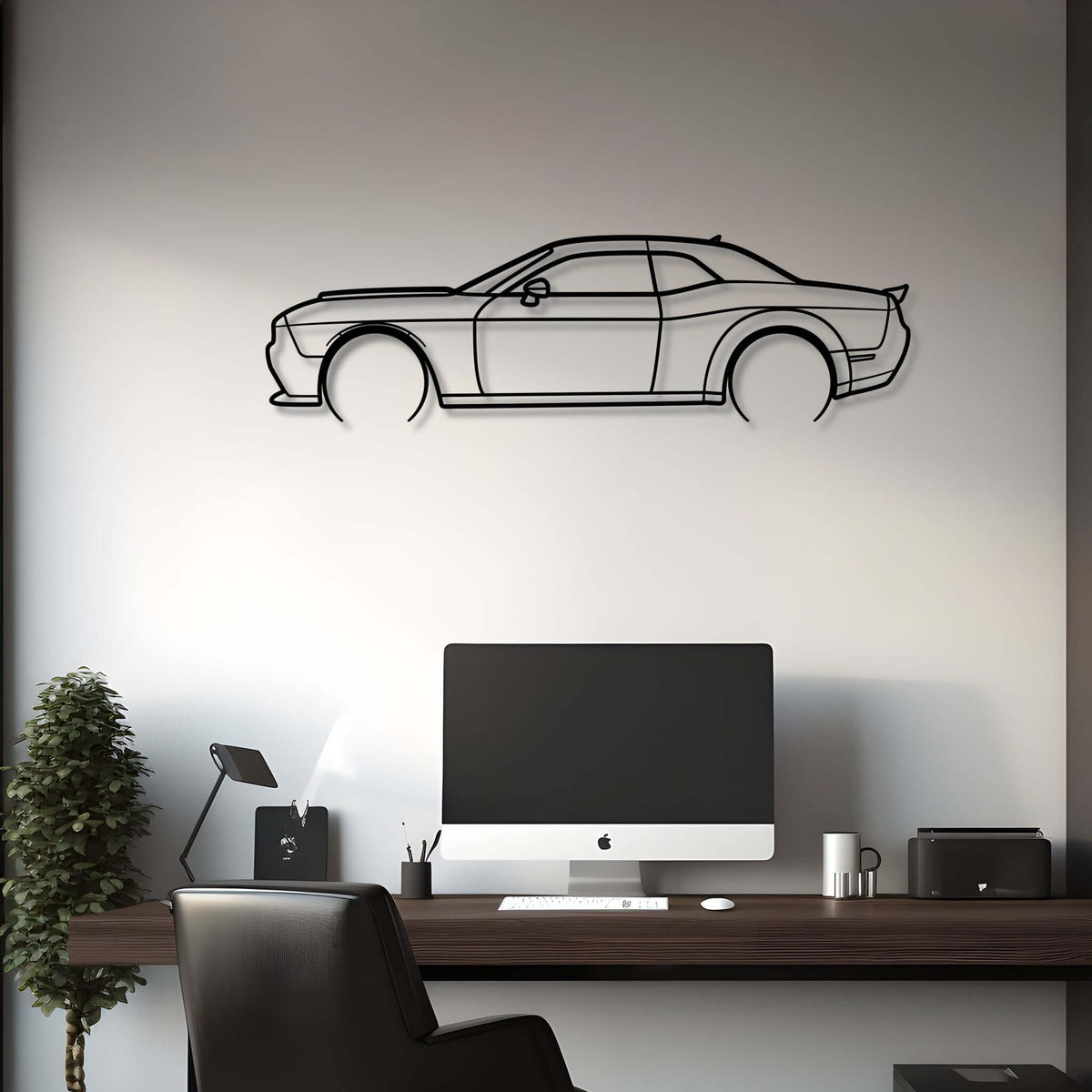 2023 Challenger SRT Demon 170 Metal Silhouette Steel Wall Art — Custom Laser Cut Silhouettes by Steelshape