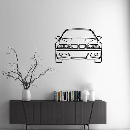 1992 BMW E36 M3 Front Metal Silhouette