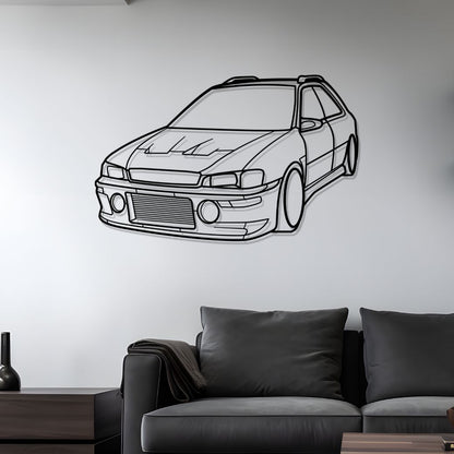1996 WRX STi GF8 Diagonal Metal Silhouette