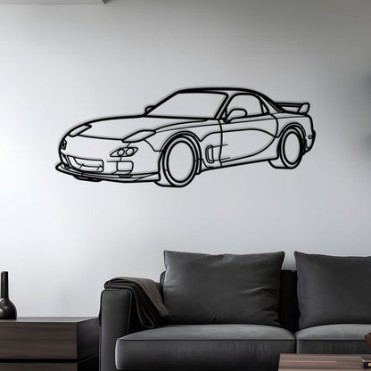 2002 RX7 Metal Silhouette