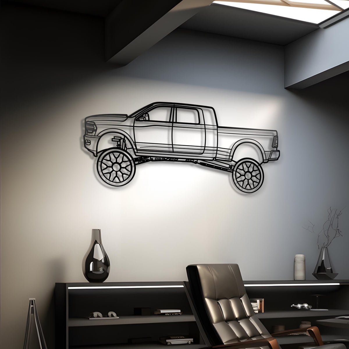 2023 3500 Dually Metal Silhouette Steel Wall Art — Custom Laser Cut Silhouettes by Steelshape
