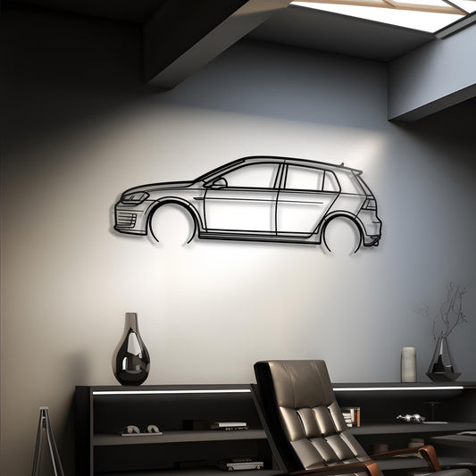 2015 Volkswagen Golf Metal Silhouette