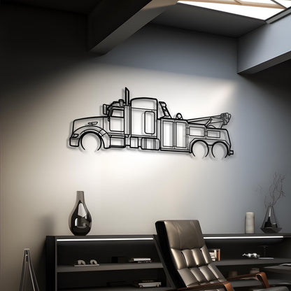 2023 Metro Tow Truck Metal Silhouette