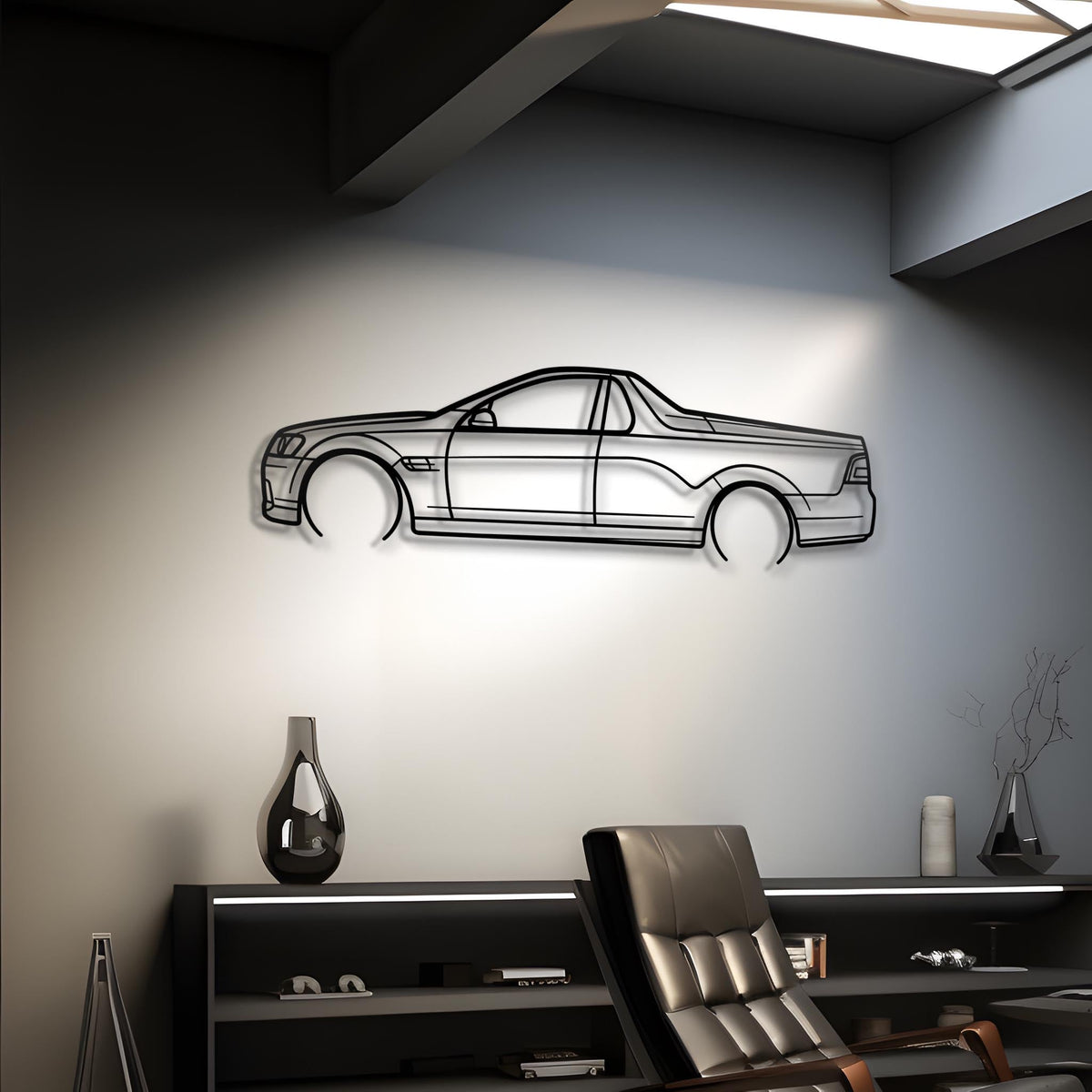2013 VE 2013 Series 2 SS UTE Metal Silhouette Steel Wall Art — Custom Laser Cut Silhouettes by Steelshape
