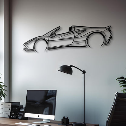 2023 Ferrari F8 Spider Metal Silhouette