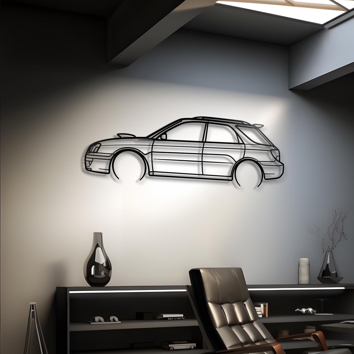 2005 Subaru Impreza WRX Metal Silhouette