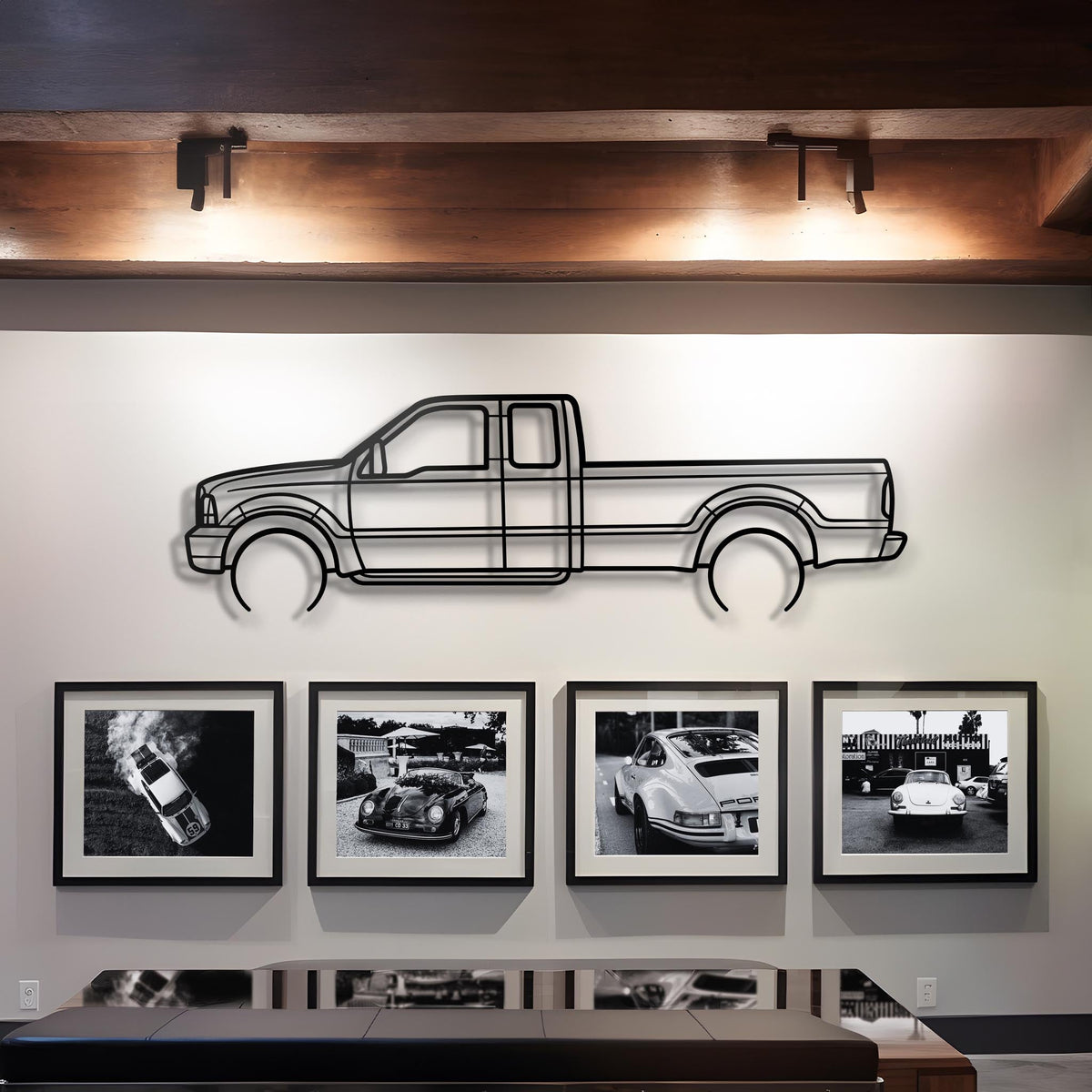 2001 F-350 Super Duty Metal Silhouette Steel Wall Art — Custom Laser Cut Silhouettes by Steelshape