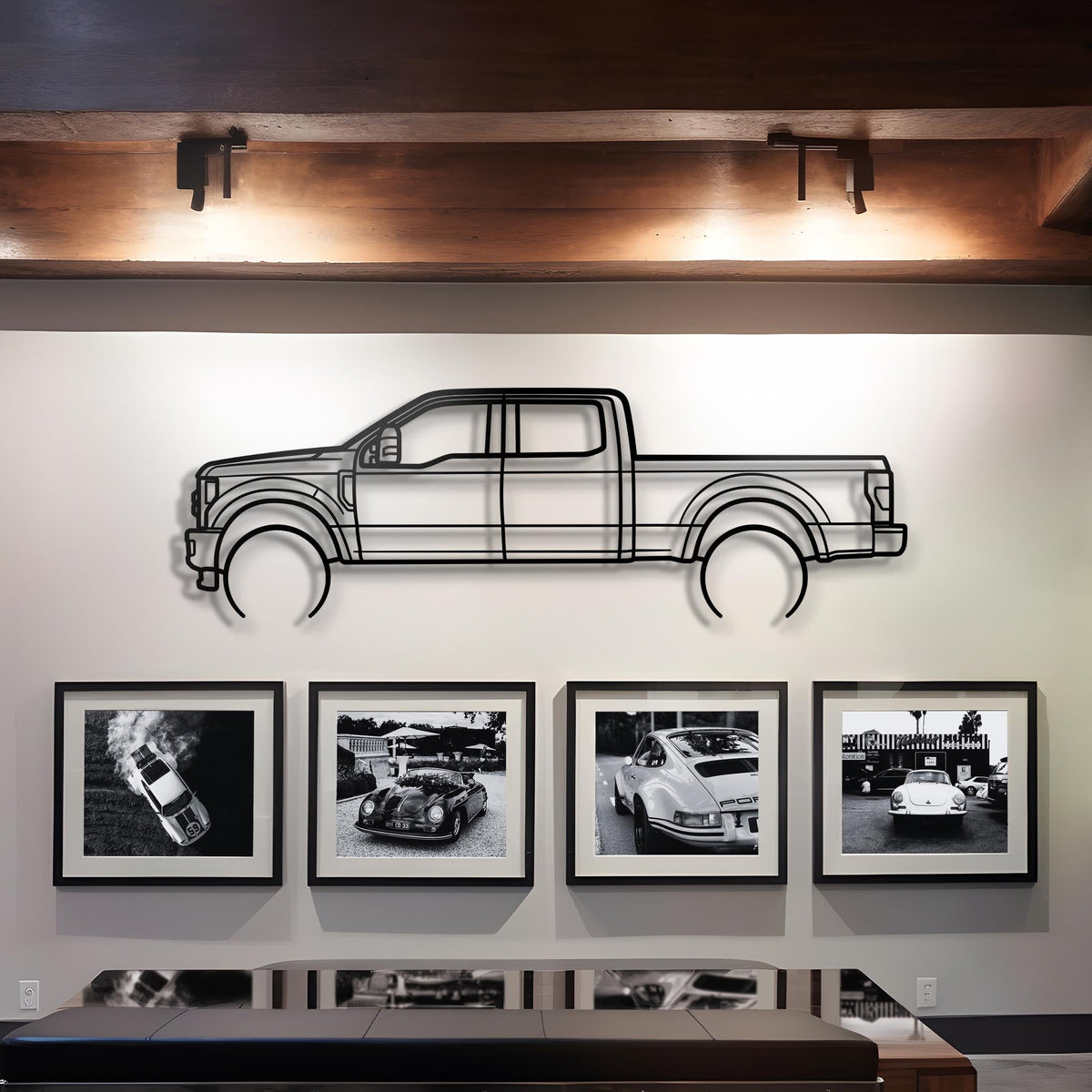 2017 F-250 Powerstroke Metal Silhouette Steel Wall Art — Custom Laser Cut Silhouettes by Steelshape