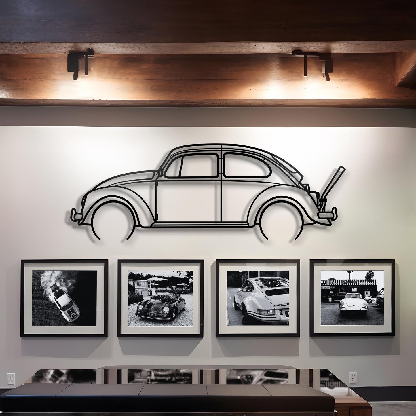 1968 Volkswagen Beetle Metal Silhouette