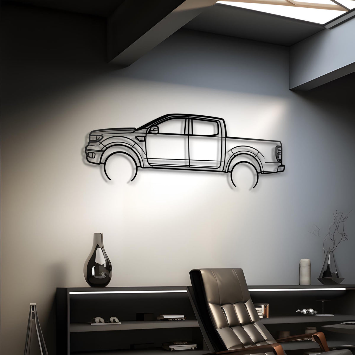2019 Ranger Lariat Metal Silhouette Steel Wall Art — Custom Laser Cut Silhouettes by Steelshape