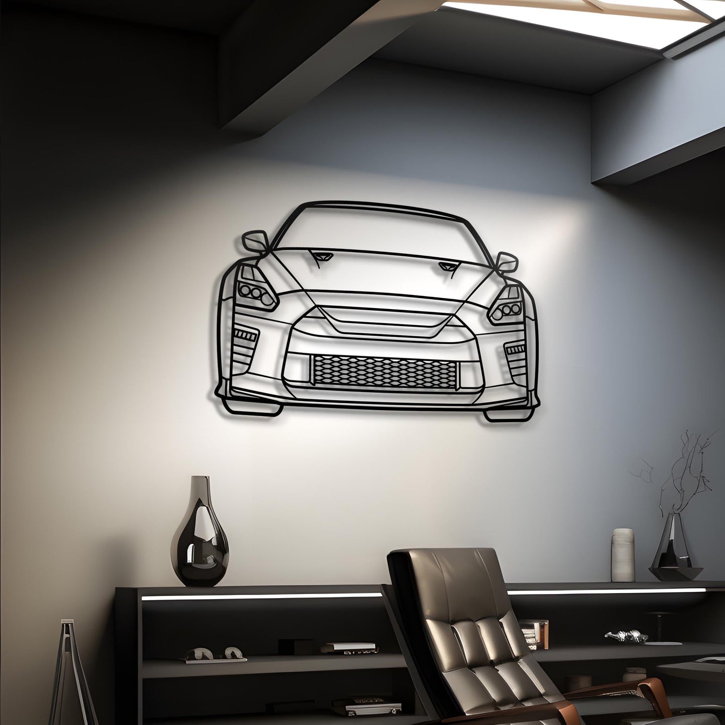 2021 Nissan GTR R35 Front Metal Silhouette