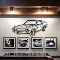 1969 AMX Diagonal Metal Silhouette