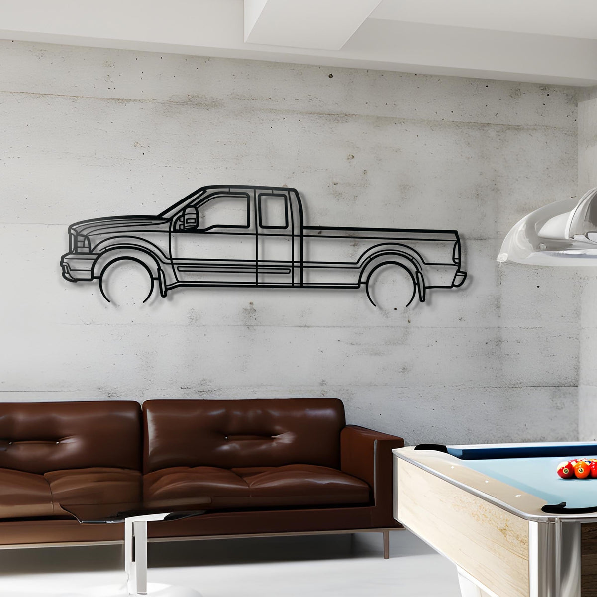 2001 F 250 Super Duty Metal Silhouette Steel Wall Art — Custom Laser Cut Silhouettes by Steelshape