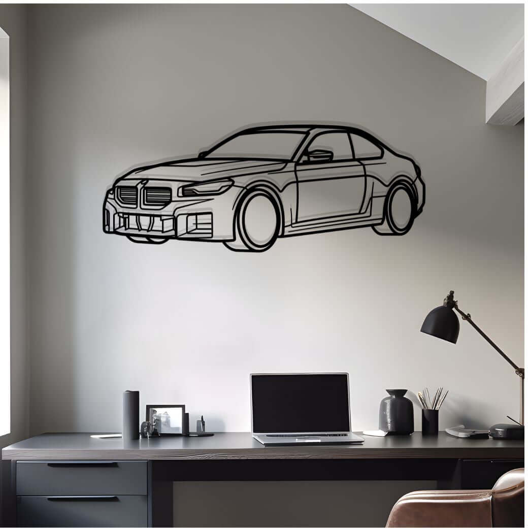 2023 M2 Diagonal Metal Silhouette Steel Wall Art — Custom Laser Cut Silhouettes by Steelshape