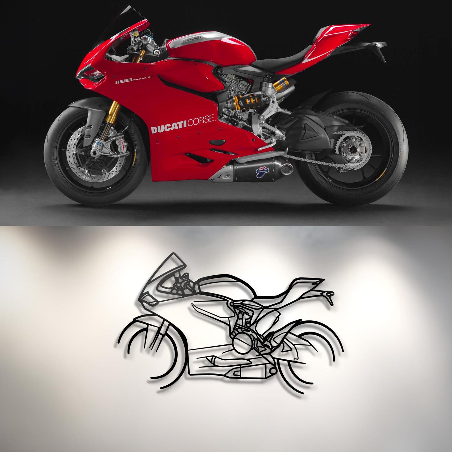 Your Custom Metal Motorcycle Silhouette