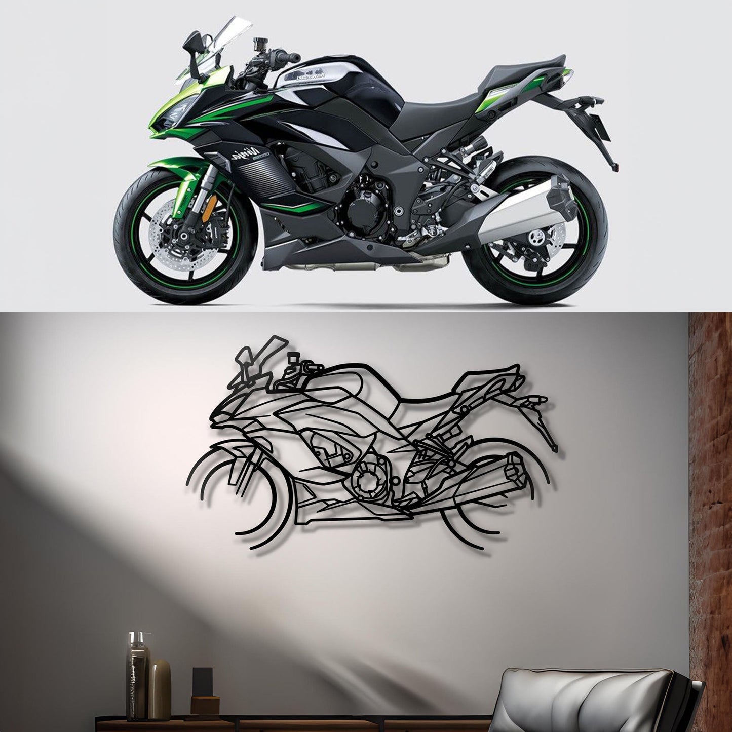 Your Custom Metal Motorcycle Silhouette