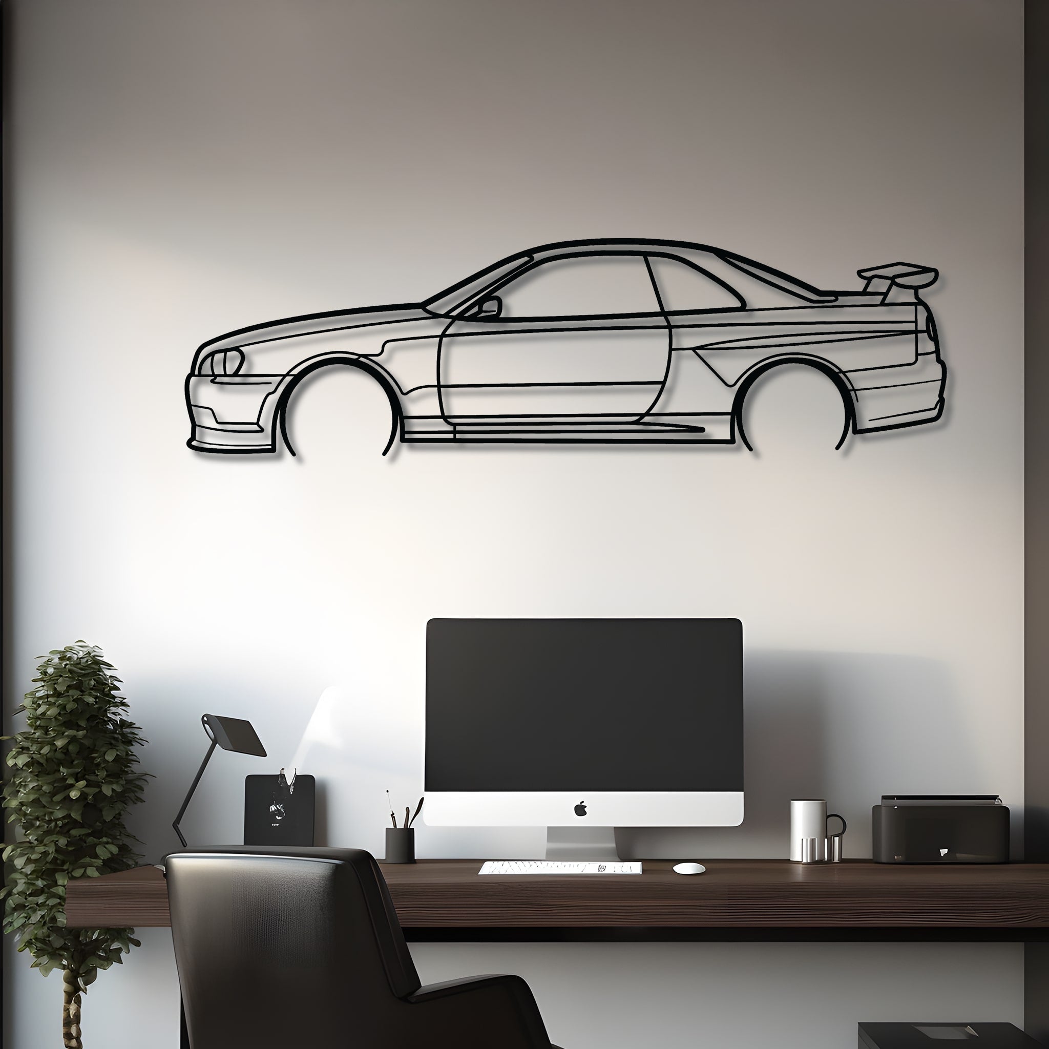 1999 Nissan Skyline R34 Metal Silhouette