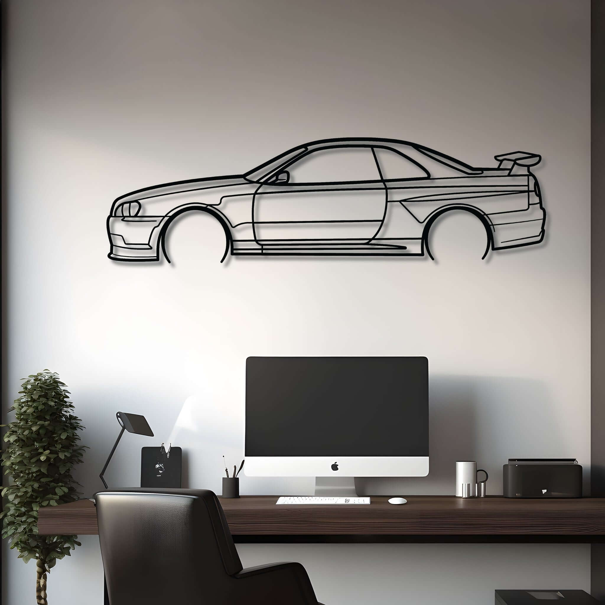 1999 Skyline R34 Metal Silhouette – Steelshape