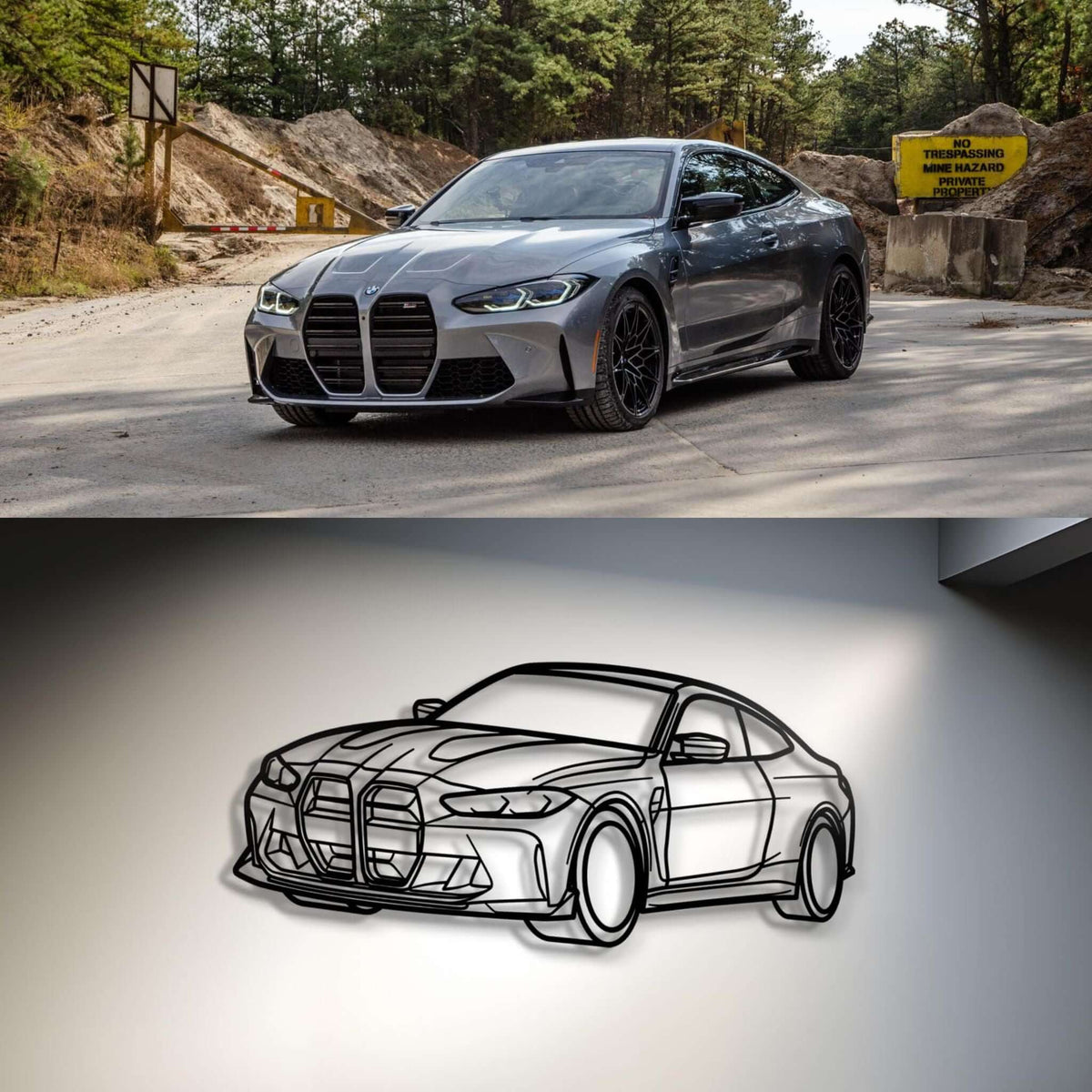 Your Custom Metal Car Silhouette Steel Wall Art — Custom Laser Cut Silhouettes by Steelshape